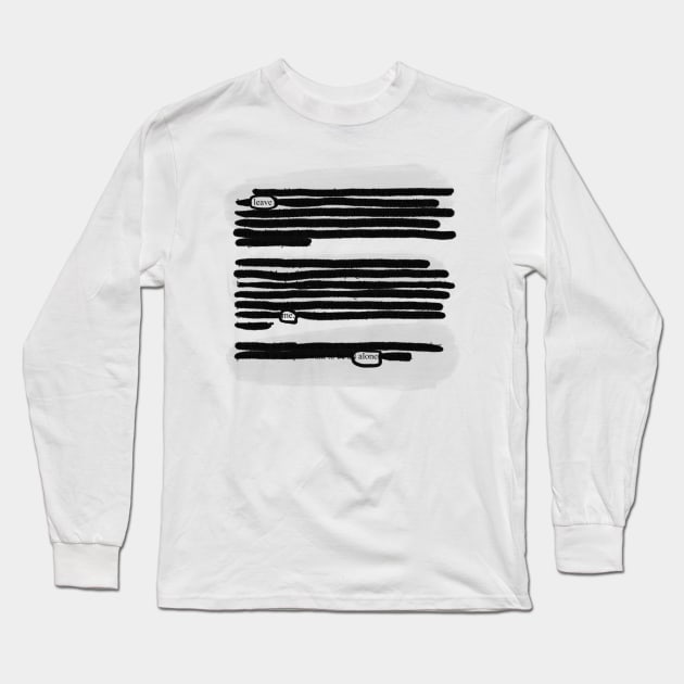 Blackout Poetry Long Sleeve T-Shirt by megkpart